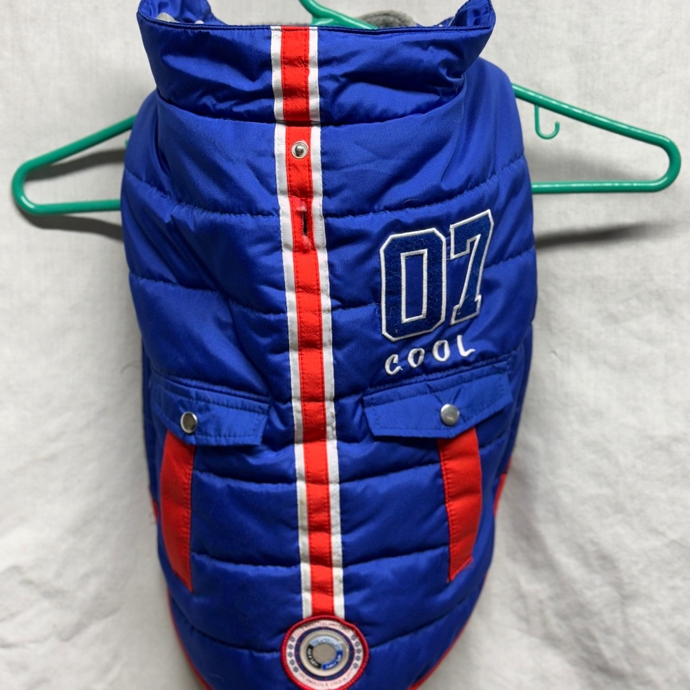 Blue "Varsity" Style Dog Jacket